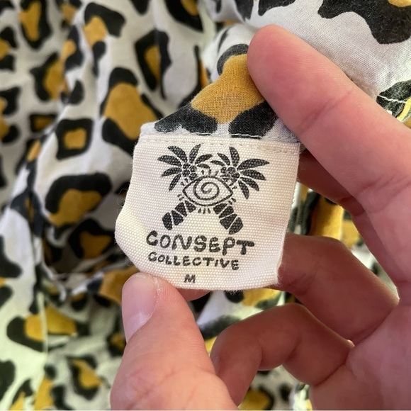 Consept Collective cheetah print hand blocked novelty print button up blouse - Picture 6 of 10